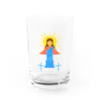 ムエックネのキリスト　ドット絵 Water Glass :front