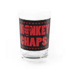 MONCHAP shopのMONEY CHAPS ロゴ黒赤 Water Glass :front