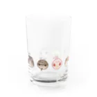 あやすンちグッズ販売所のペット大集合！(横並び) Water Glass :front