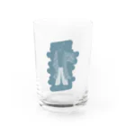 むーちゃんです。の藍色 和洋折衷ちゃん Water Glass :front