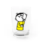 イラスト部の悩む男性 Water Glass :front