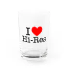 UZrecords | ユーゼットレコーズのI ♡ Hi-Res （アイ・ラヴ・ハイレゾ） Water Glass :front