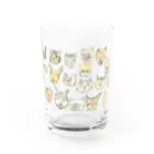 障がい者施設　workhome meiyuのねこたち　by satoru miki Water Glass :front