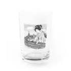 浮世絵はんの線路でお琴 Water Glass :front