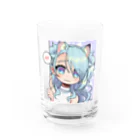 H2oのひょっこり水ちゃんグラス Water Glass :front