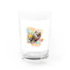 チビちゃんとココちゃんSHOPの絵画風のチビちゃんとココちゃん Water Glass :front