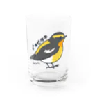 小鳥のとりこやのキビタキ(オス) Water Glass :front