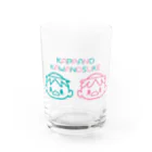 kima-maniのかっぱのかわのすけ-フェイス2- Water Glass :front