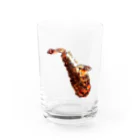 志瓜のSUZURIの赤色のアルトサクソフォン Water Glass :front