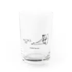  むきむき   地球生活のこれから海に入るよ Water Glass :front