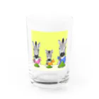 あま田こにーのしまうま、くさ、おいしい。 Water Glass :front