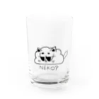 猫のしっぽのNEKO？グラス Water Glass :front