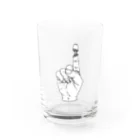 aaaaiWORKSのおみせの右手人差指神経断裂しました Water Glass :front