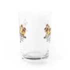 “すずめのおみせ” SUZURI店のすずめで一杯!! Water Glass :front
