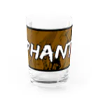 PHANT-ﾌｧﾝﾄ-のPHANT/ロゴ茶 Water Glass :front