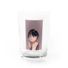 のん@お絵描き垢のたばこをすう女の子 Water Glass :front