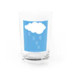 Qの雲と水晶（ブルー） Water Glass :front