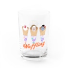 EASEのwaffling 文鳥と部長 Water Glass :front