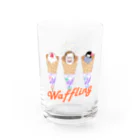 EASEのwaffling 文鳥と部長 Water Glass :front