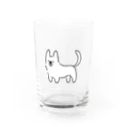 サメ わりとおもいのコーギー真っ白しっぽ Water Glass :front