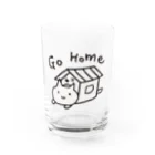 かぶとらのゆるいねこ　「go gome」 Water Glass :front