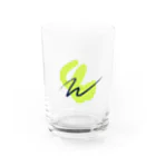 三日の黄緑 アート デザイン Water Glass :front