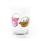 しろいのショップのおばけwithアニマル帽 Water Glass :front