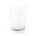 風天工房の饂飩うどん（篆書体）白 Water Glass :front