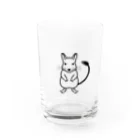 くすのき商店のたちあがりデグー（Black line） Water Glass :front