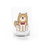 しばじるしデザインのあっあっあきた犬（ネクタイ） Water Glass :front