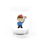 絵本　南紀「パンダ店長」シリーズのゆうやくんとローラーくん Water Glass :front