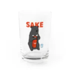 カモシカ亭のツキノワグマと日本酒 Water Glass :front