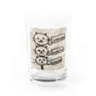 vientoのviento cat団子 Water Glass :front