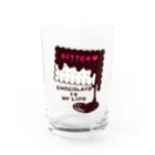 イラスト MONYAAT のCT99 CHOCOKATE IS MY LIFE*E Water Glass :front