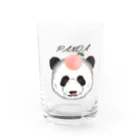 田中ザビエル世界のどうぶつの食いしん坊リアルパンダ桃 Water Glass :front