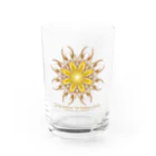 Tribal 70 Designの太陽＋花 Water Glass :front