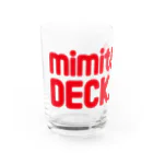 mimitabDECK.Kの耳たぶでっけー（赤ロゴ） グラス前面