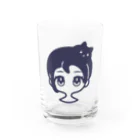 AI作家さむねこの作品集のクロネコアタマ Water Glass :front