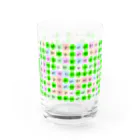 LalaHangeulのかなだらまばさ　グリーン(透過バージョン) Water Glass :front