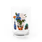 tomidoronの生花を見守る石 Water Glass :front