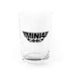 mini4goodのmini4goodロゴブラック Water Glass :front