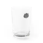 puikkoの家紋　真向き兎（ワンポイント　グレー） Water Glass :front