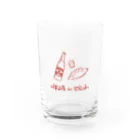 水泳倶楽部のビールと餃子 Water Glass :front