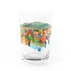 惑星2815の山の見えるまち Water Glass :front