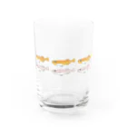 やわらか魚のめだか６匹 Water Glass :front