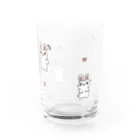 可愛いショップの喜怒哀楽うさぎ Water Glass :front