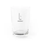 まるの【ひらがなシリーズ】ポップでシンプルな「ら」 Water Glass :front