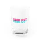 /logo.pngのchill out ピンクとブルー Water Glass :front