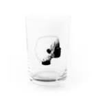 chona shopの黒い横顔3 Water Glass :front