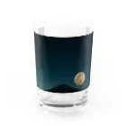 月と鼈の富士山と月 Water Glass :front